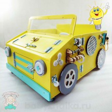 Бизиборд-машина Кабриолет жёлтый 75x55x50см фото