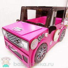 Бизиборд-машина Розовый джип Рендж Ровер 100x50x55см фото